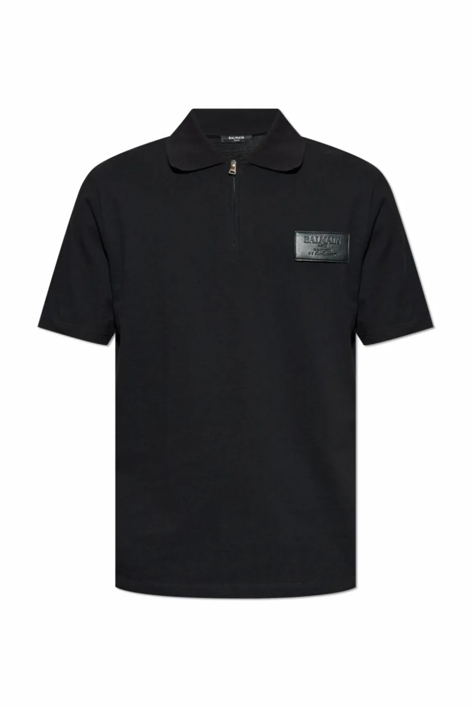 Balmain BLACK Cotton polo with patch