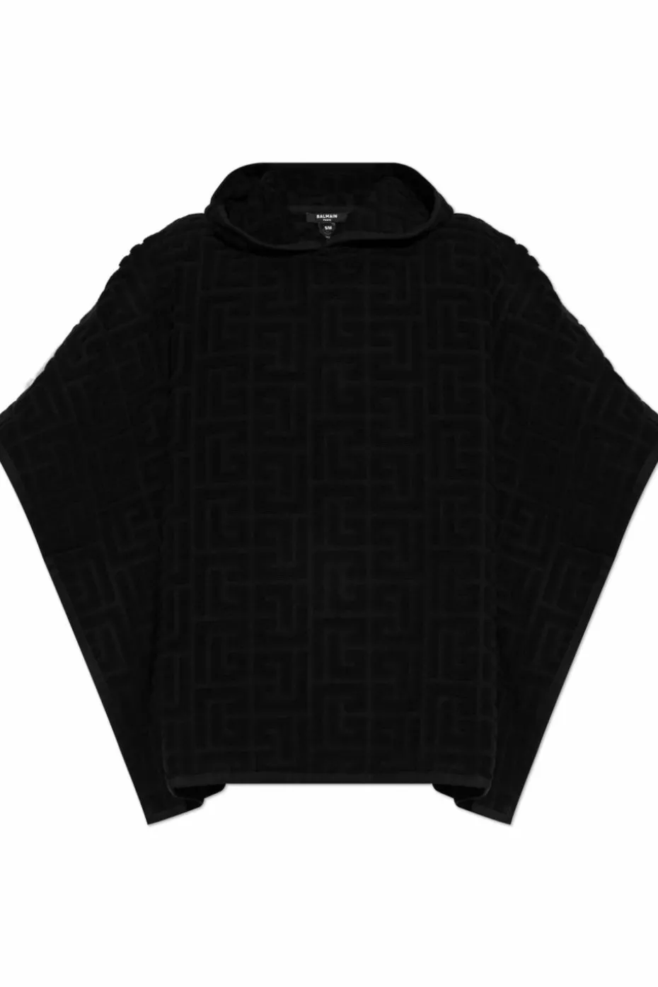 Balmain BLACK Cotton poncho
