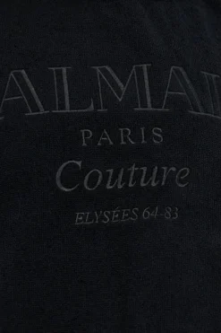 Balmain BLACK Cotton poncho