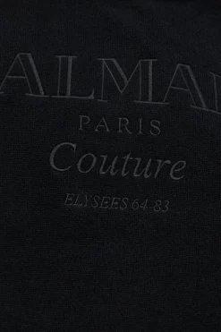 Balmain BLACK Cotton poncho