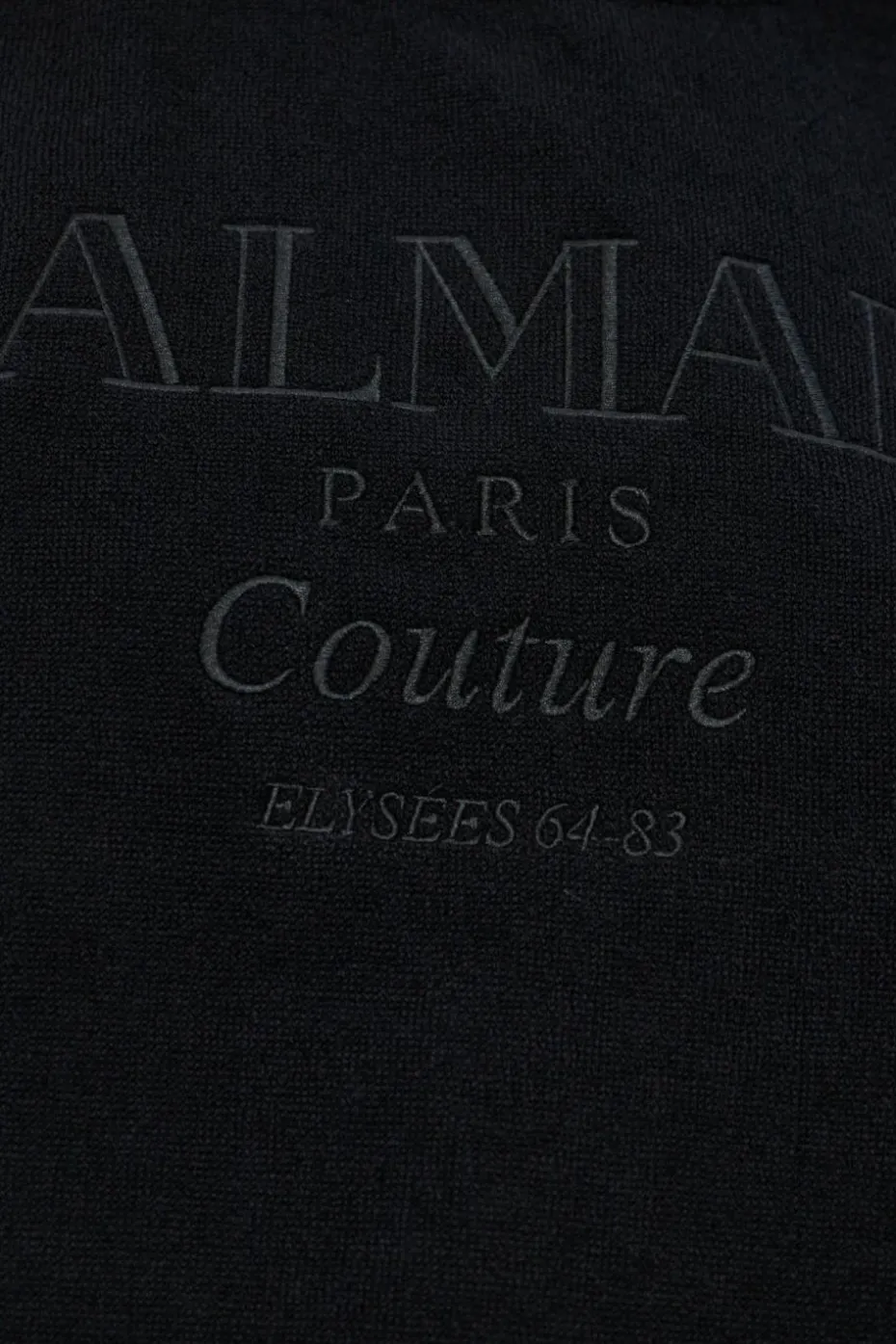 Balmain BLACK Cotton poncho