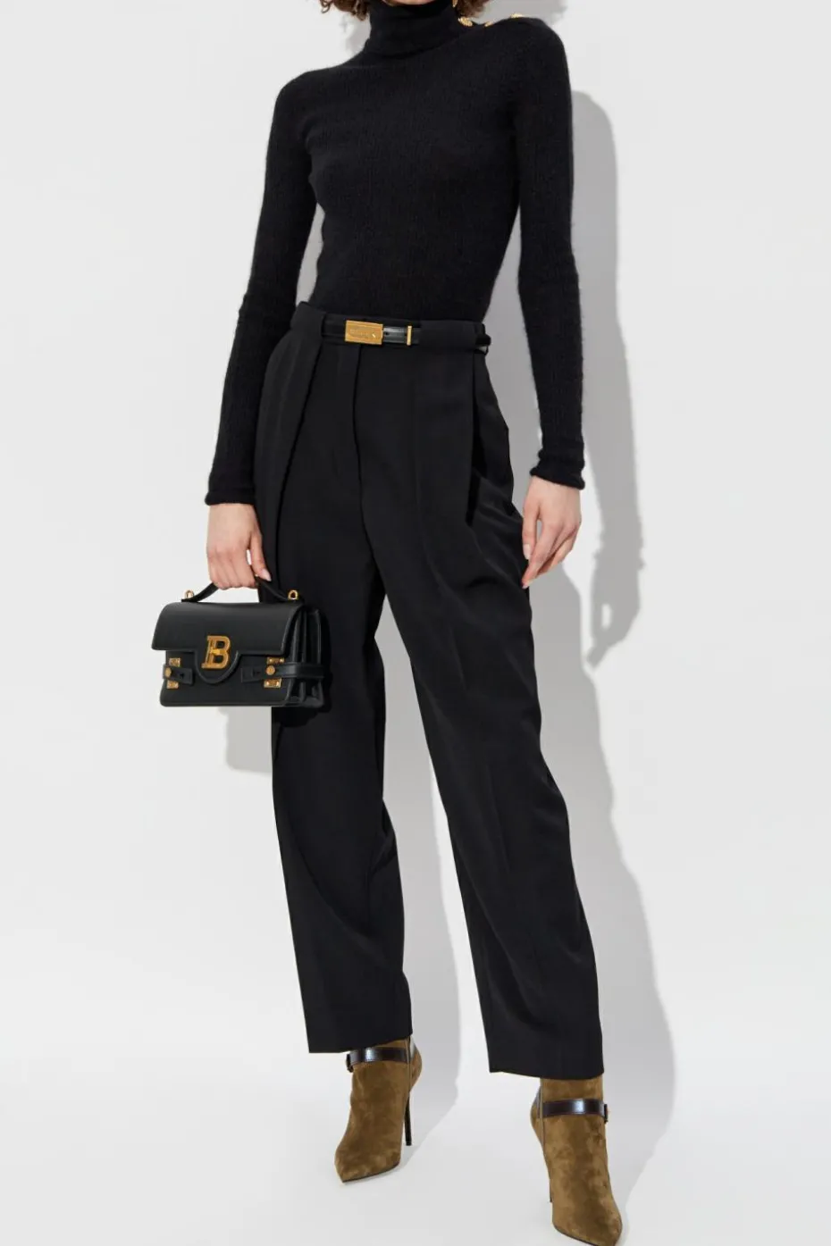 Balmain BLACK Creased pants