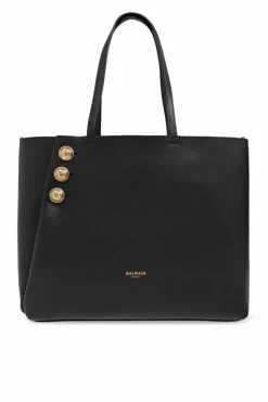 Balmain BLACK Embleme shopper tote