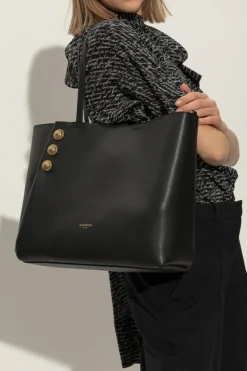 Balmain BLACK Embleme shopper tote