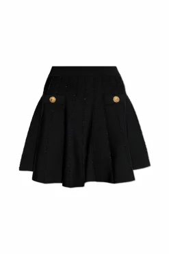 Balmain BLACK Flared skirt