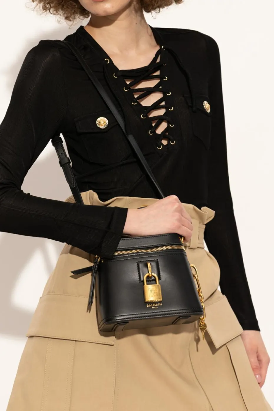 Balmain BLACK Handbag "Pulse Vanity"