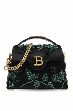 Balmain BLACK Handbag with shimmering appliquƩs