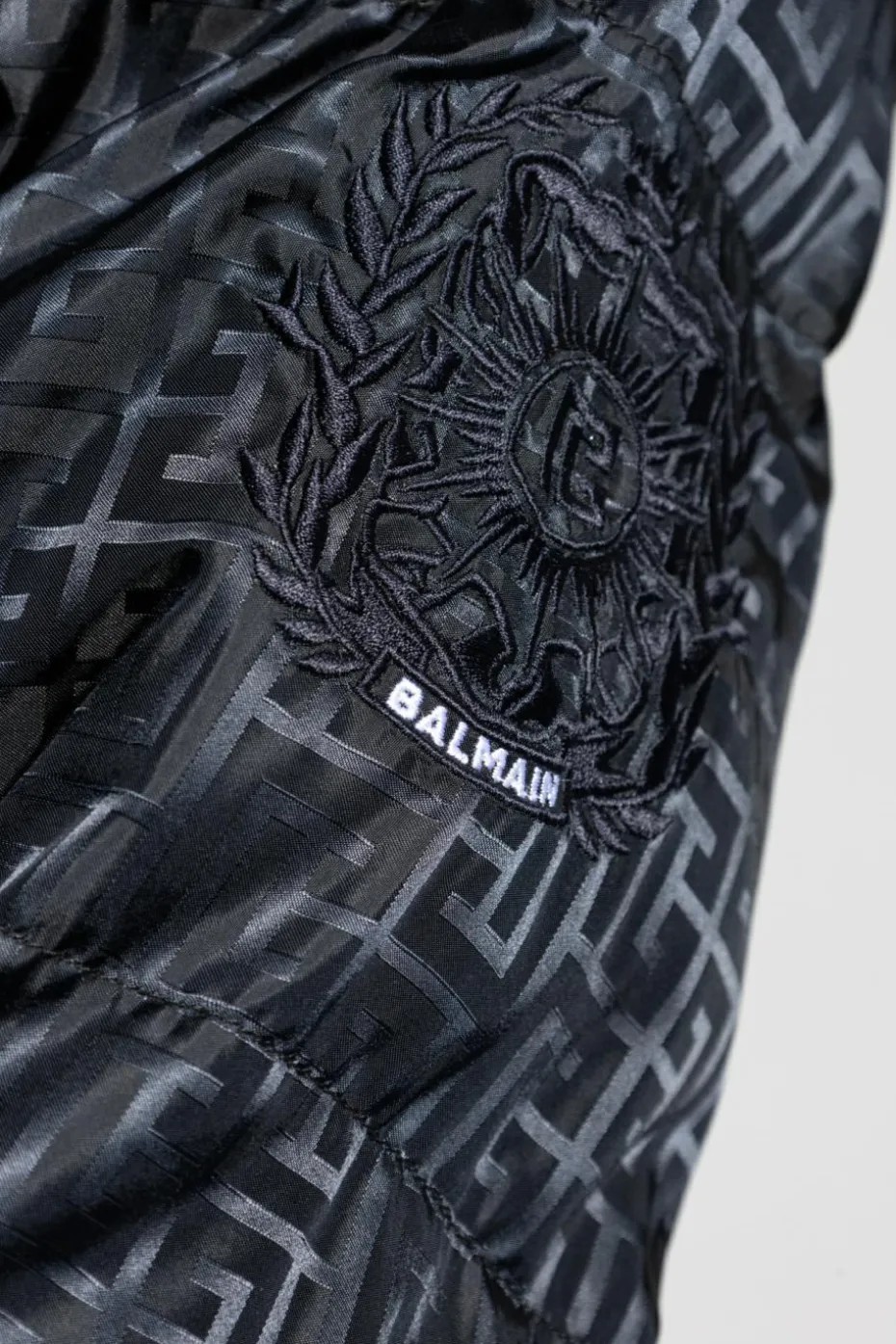 Balmain BLACK Insulated jacket with detachable hood