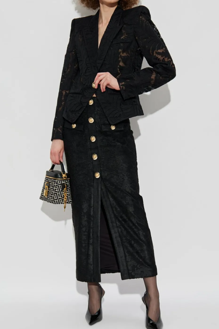Balmain BLACK Lace blazer