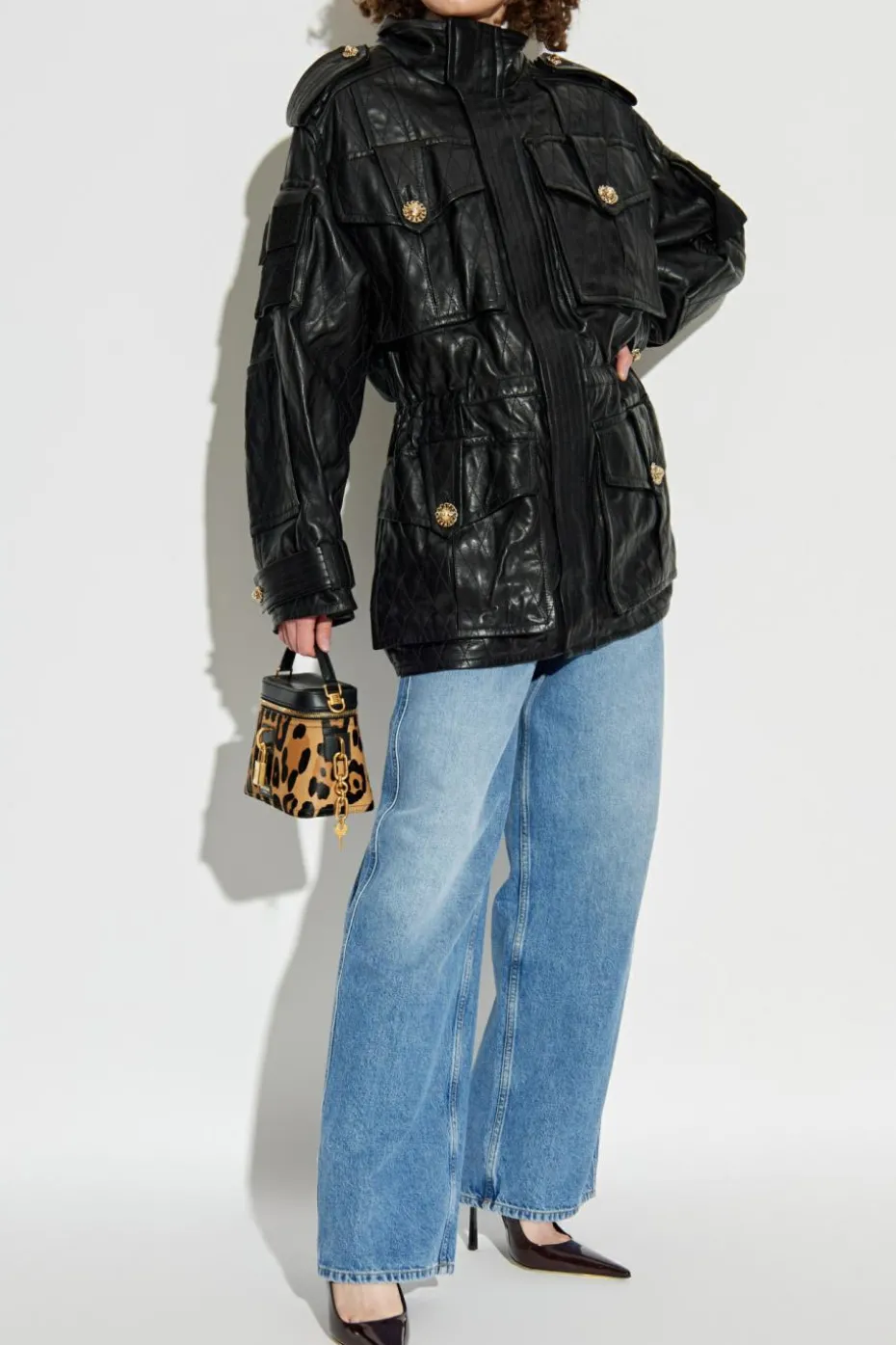 Balmain BLACK Lambskin leather jacket