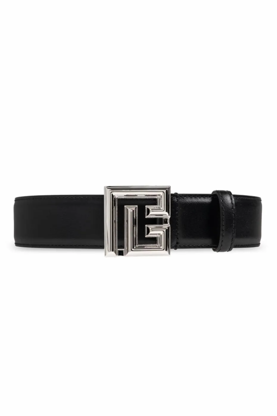 Balmain BLACK Leather belt