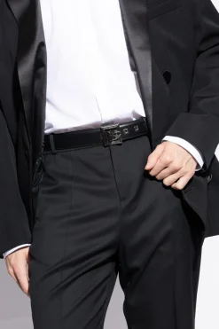 Balmain BLACK Leather belt