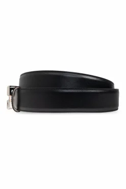 Balmain BLACK Leather belt