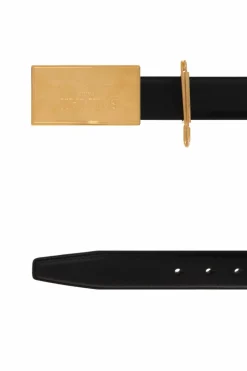 Balmain BLACK Leather belt