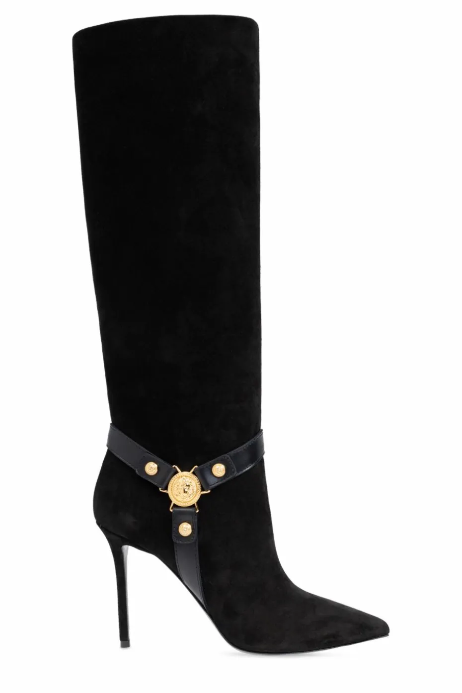 Balmain BLACK Leather boots