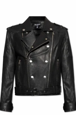 Balmain BLACK Leather jacket