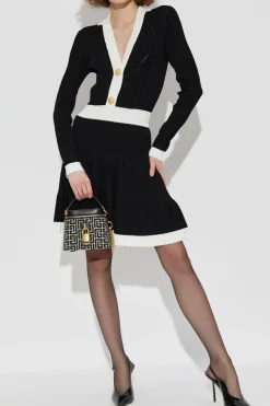 Balmain BLACK Long sleeve dress