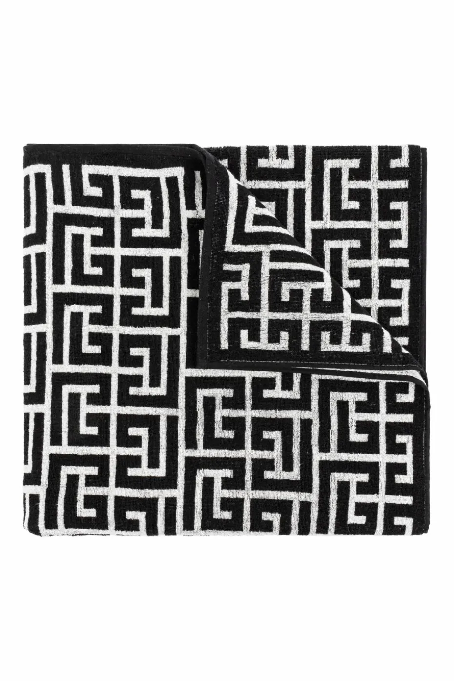 Balmain BLACK Monogram towel