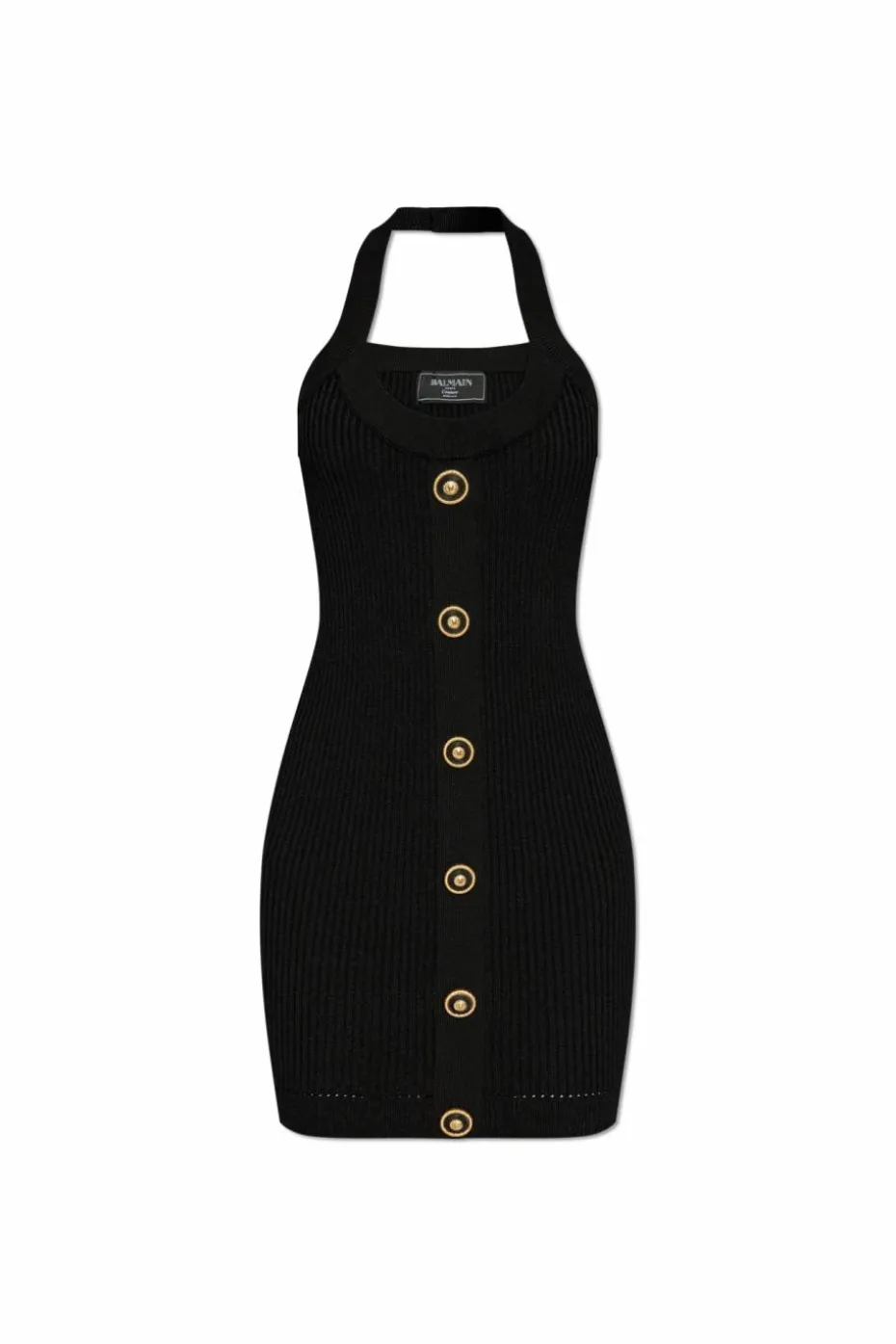 Balmain BLACK Off-shoulder dress