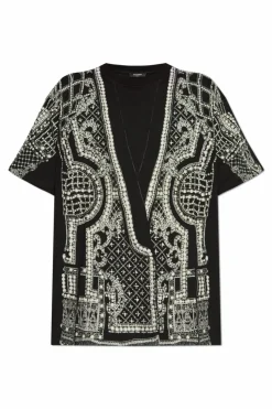 Balmain BLACK Oversize t-shirt with print