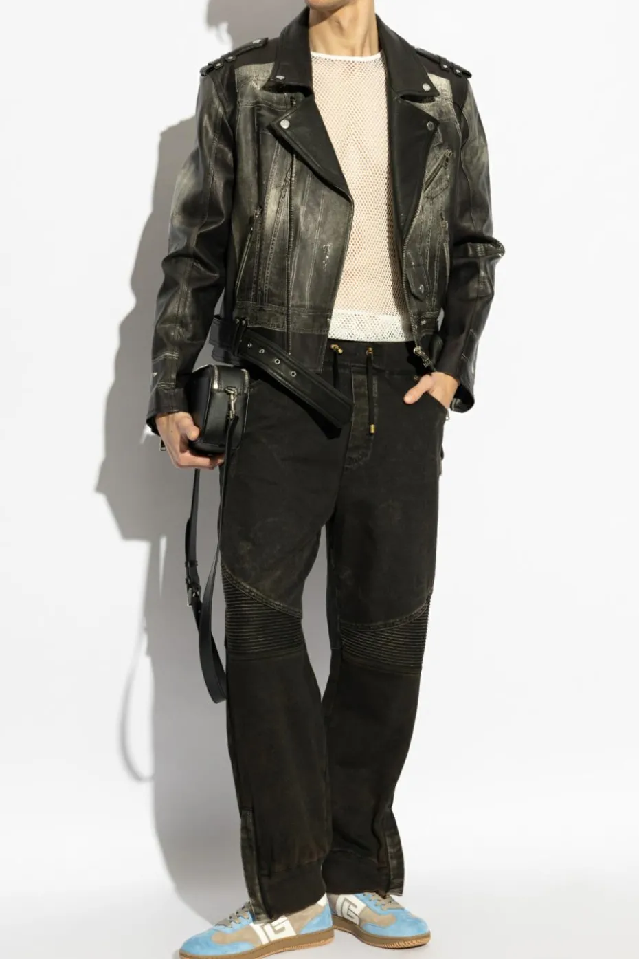 Balmain BLACK Pants with vintage effect