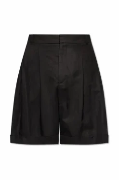 Balmain BLACK Pleated shorts