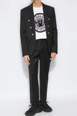 Balmain BLACK Pleat-front trousers