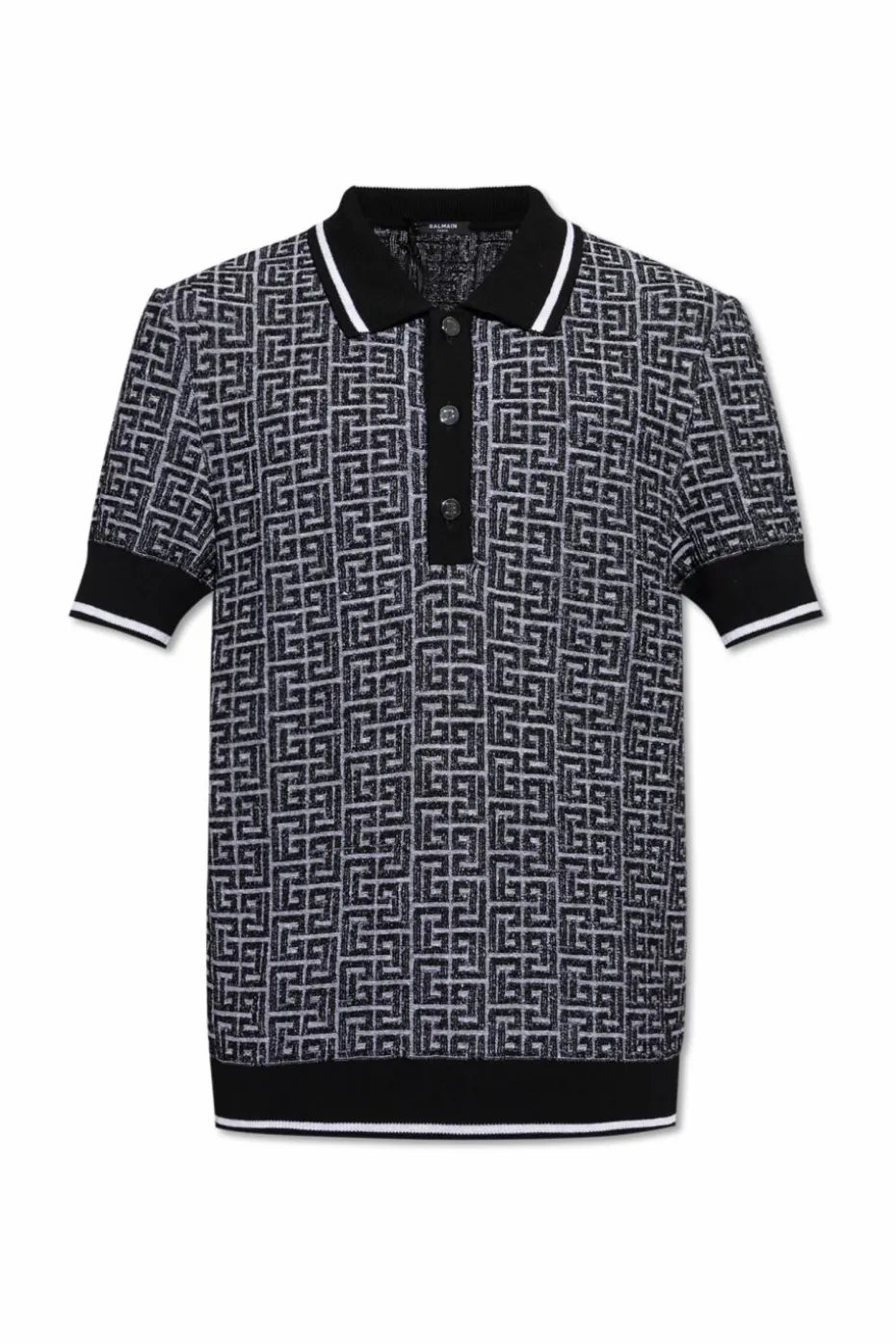 Balmain BLACK Polo with monogram