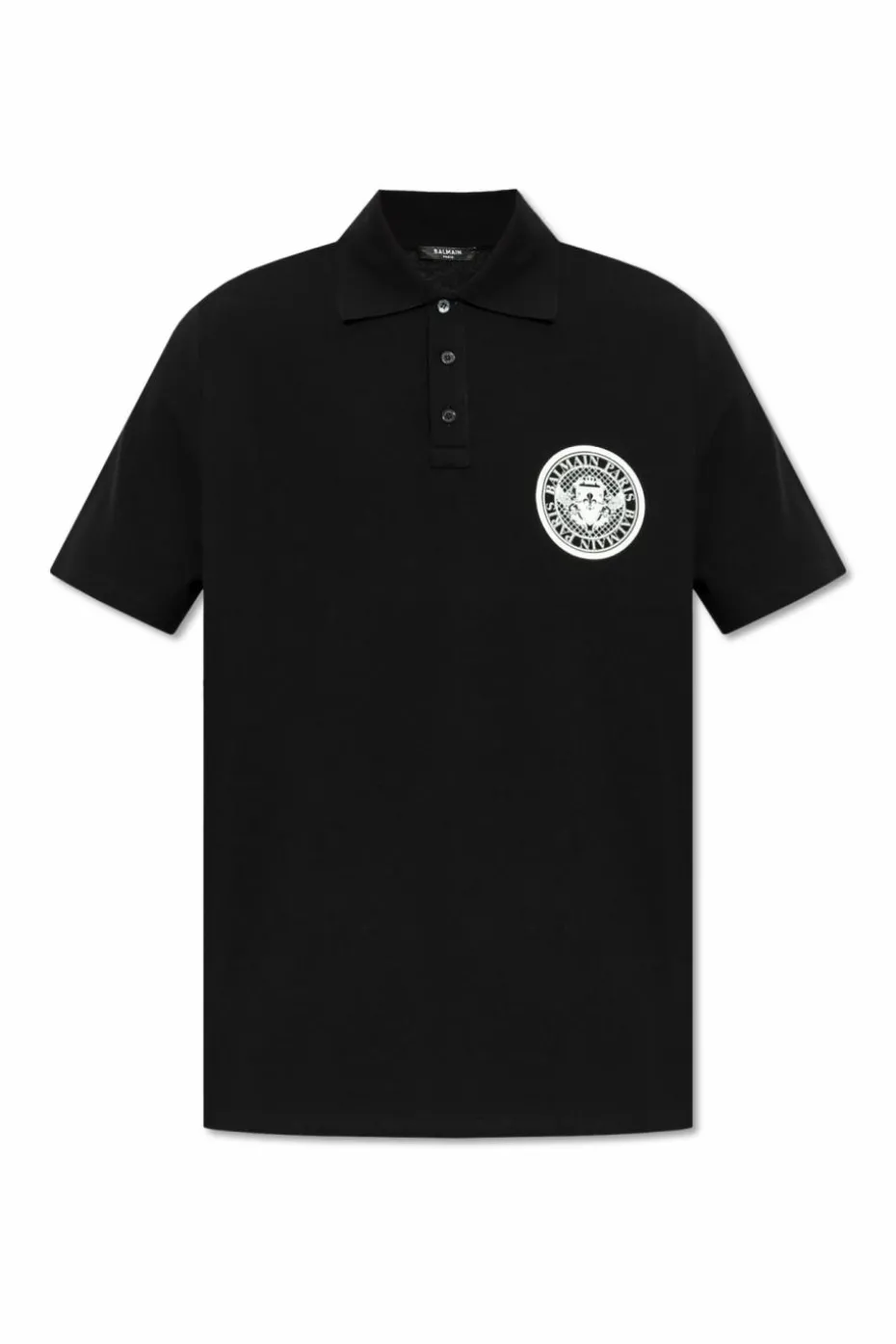 Balmain BLACK Polo with printed logo