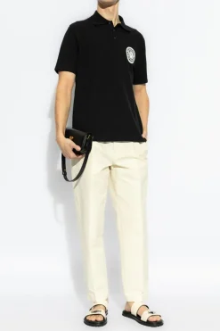 Balmain BLACK Polo with printed logo