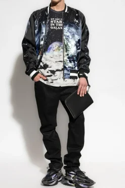 Balmain BLACK Printed 'bomber' jacket