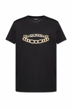 Balmain BLACK Printed T-shirt