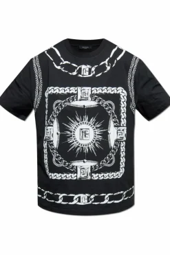 Balmain BLACK Printed T-shirt