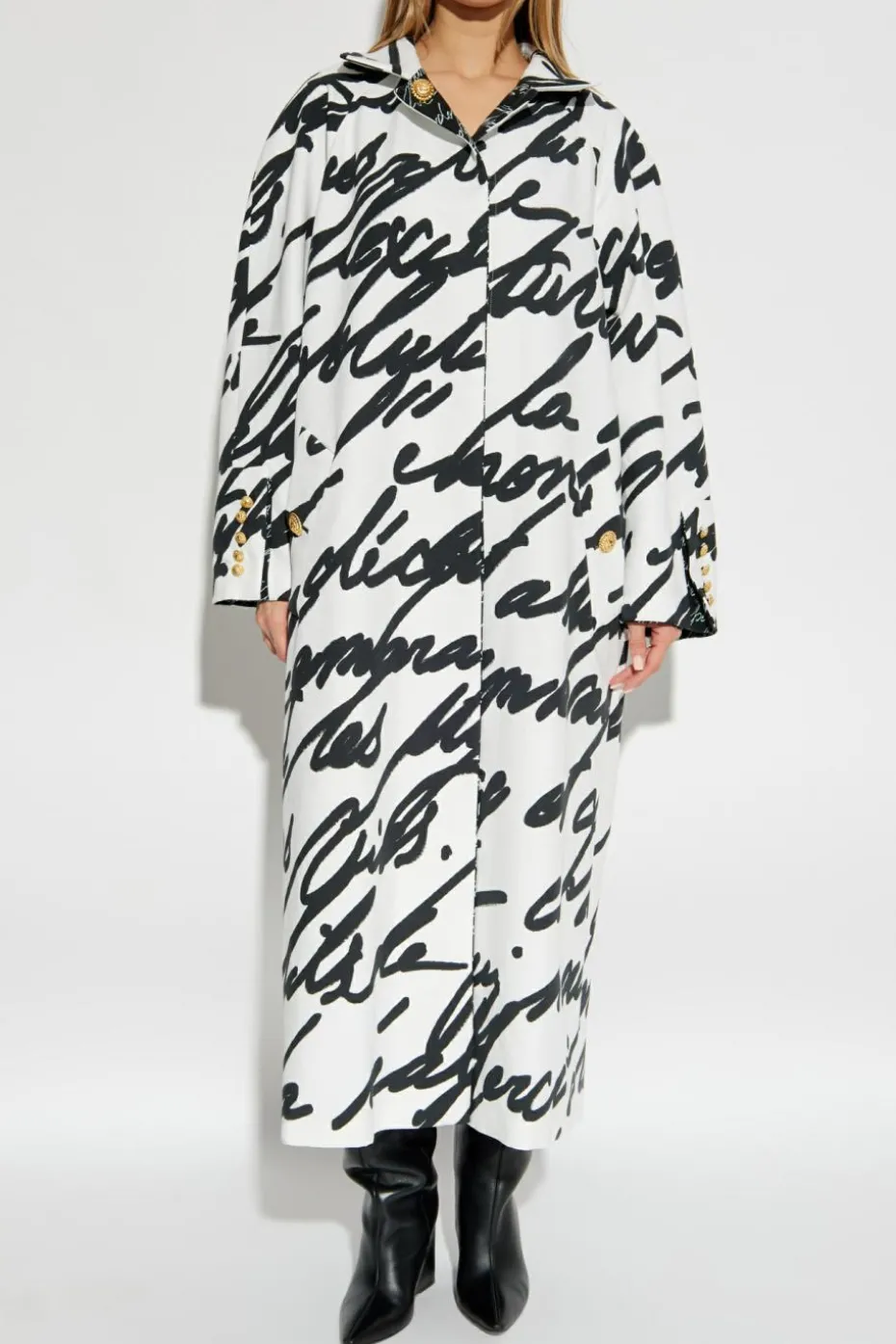 Balmain BLACK Reversible coat