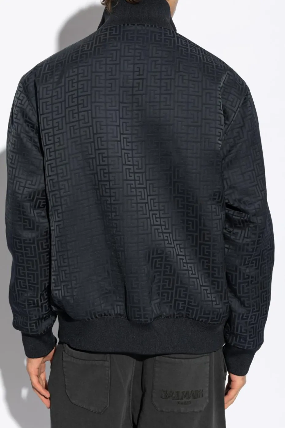 Balmain BLACK Reversible jacket with monogram