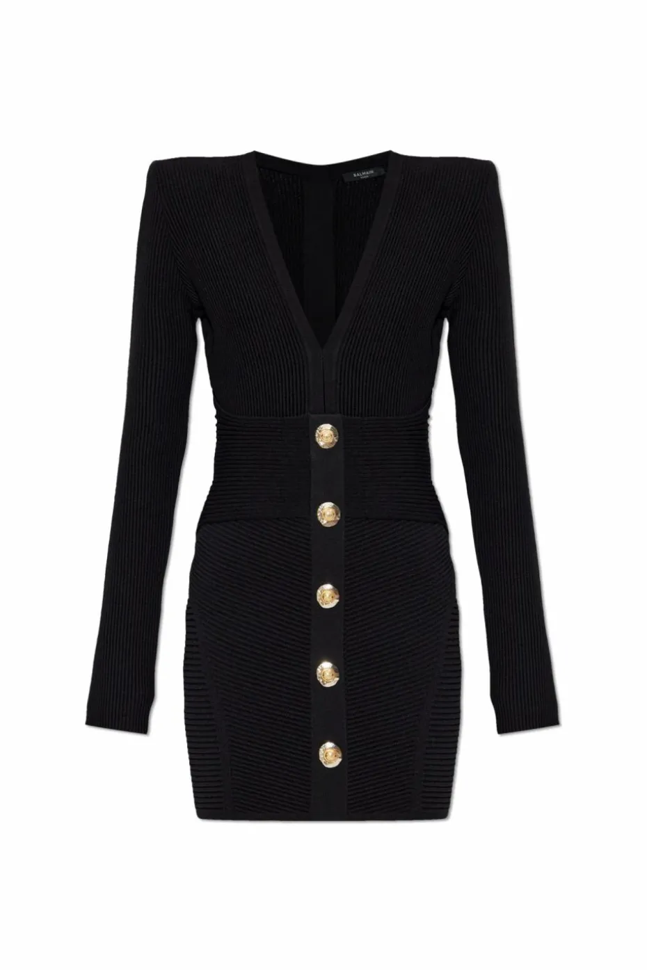 Balmain BLACK Ribbed dress