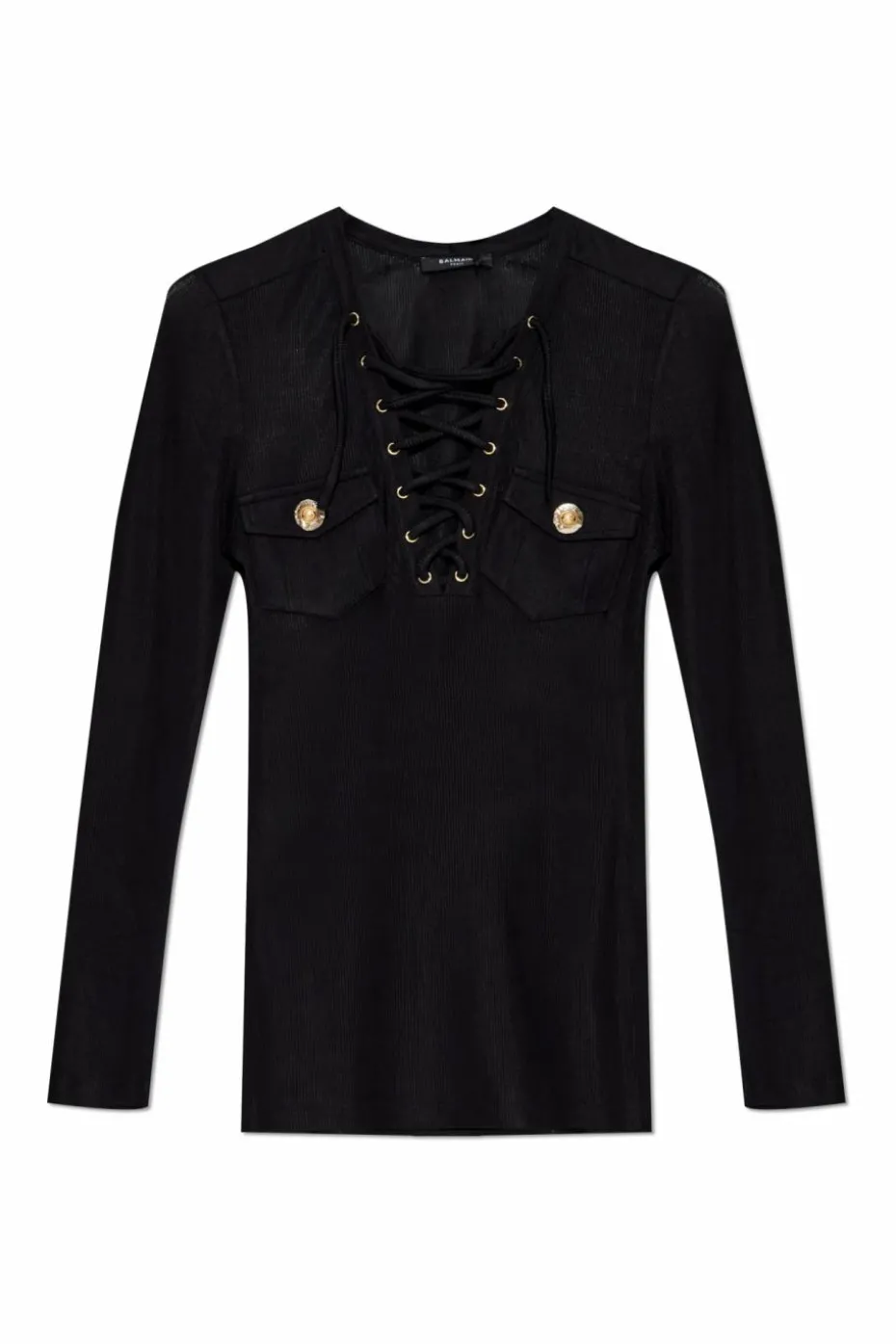 Balmain BLACK Ribbed top