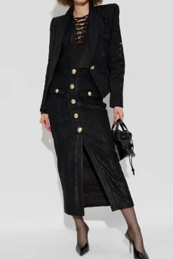 Balmain BLACK Ribbed top