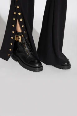 Balmain BLACK ‘Romy’ leather shoes