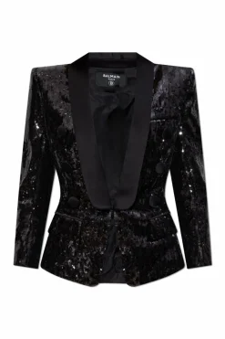 Balmain BLACK Sequin blazer
