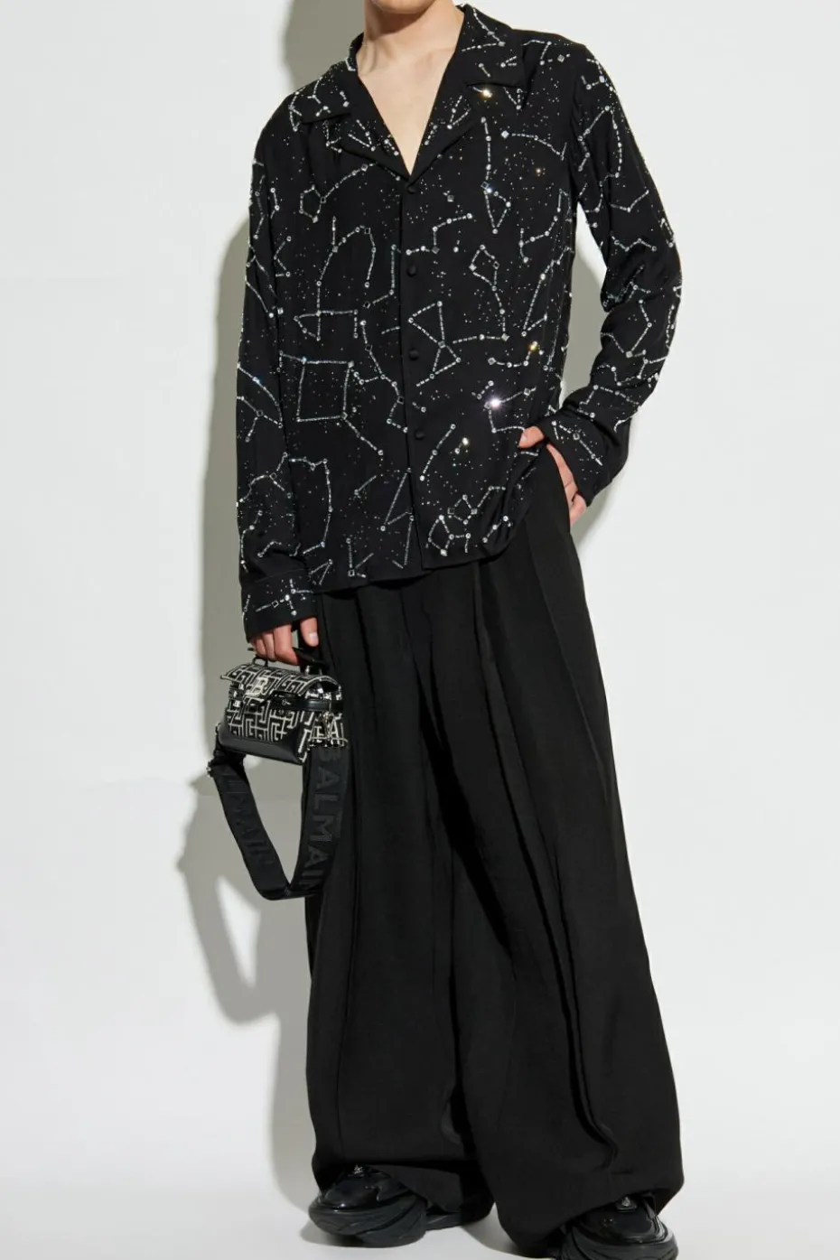 Balmain BLACK Shirt with appliqué