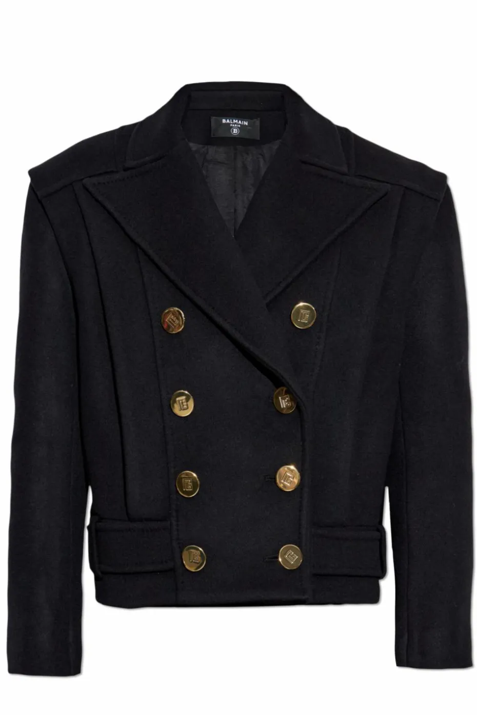 Balmain BLACK Short double-breasted coat