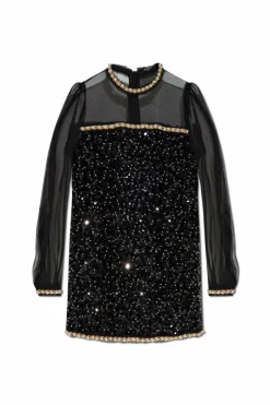 Balmain BLACK Short sequin dress