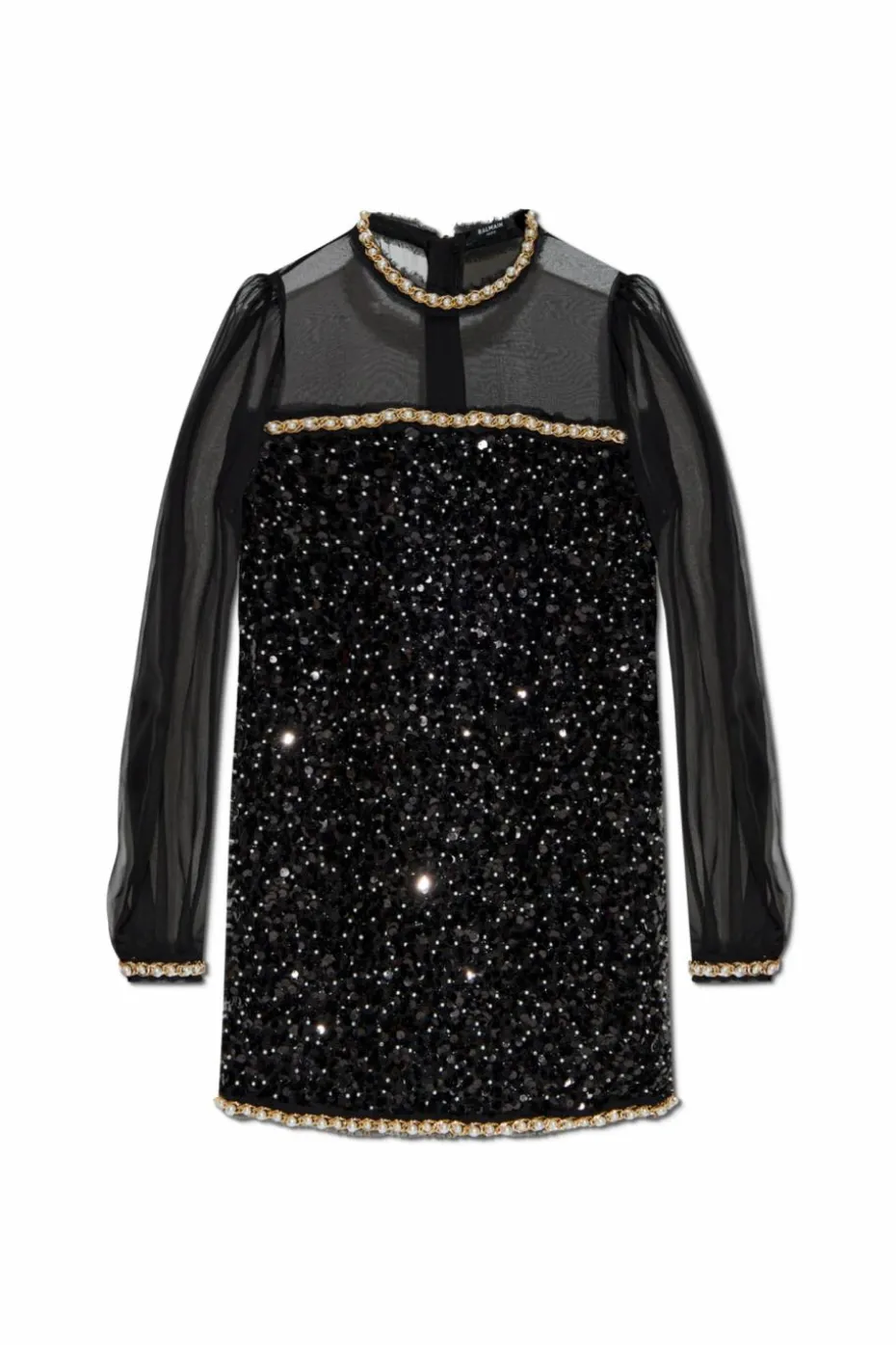 Balmain BLACK Short sequin dress