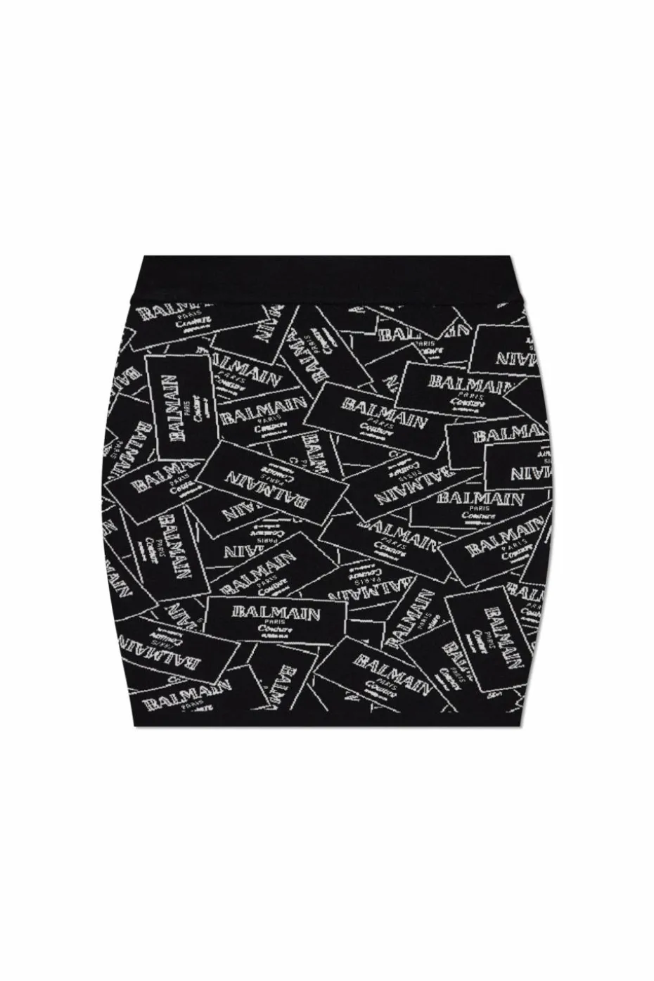 Balmain BLACK Short skirt with monogram