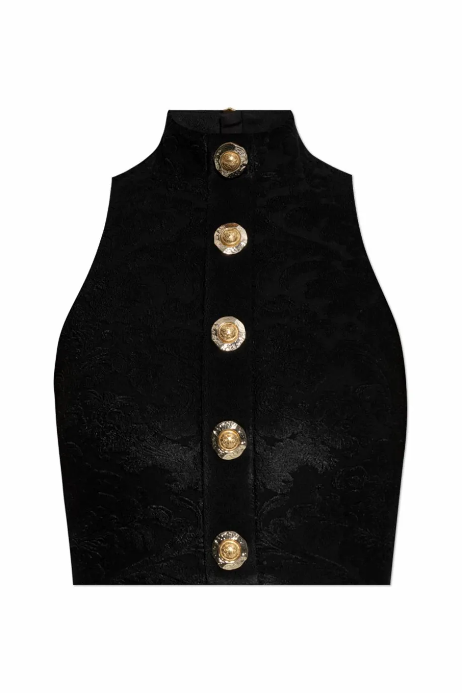 Balmain BLACK Short top with appliqués