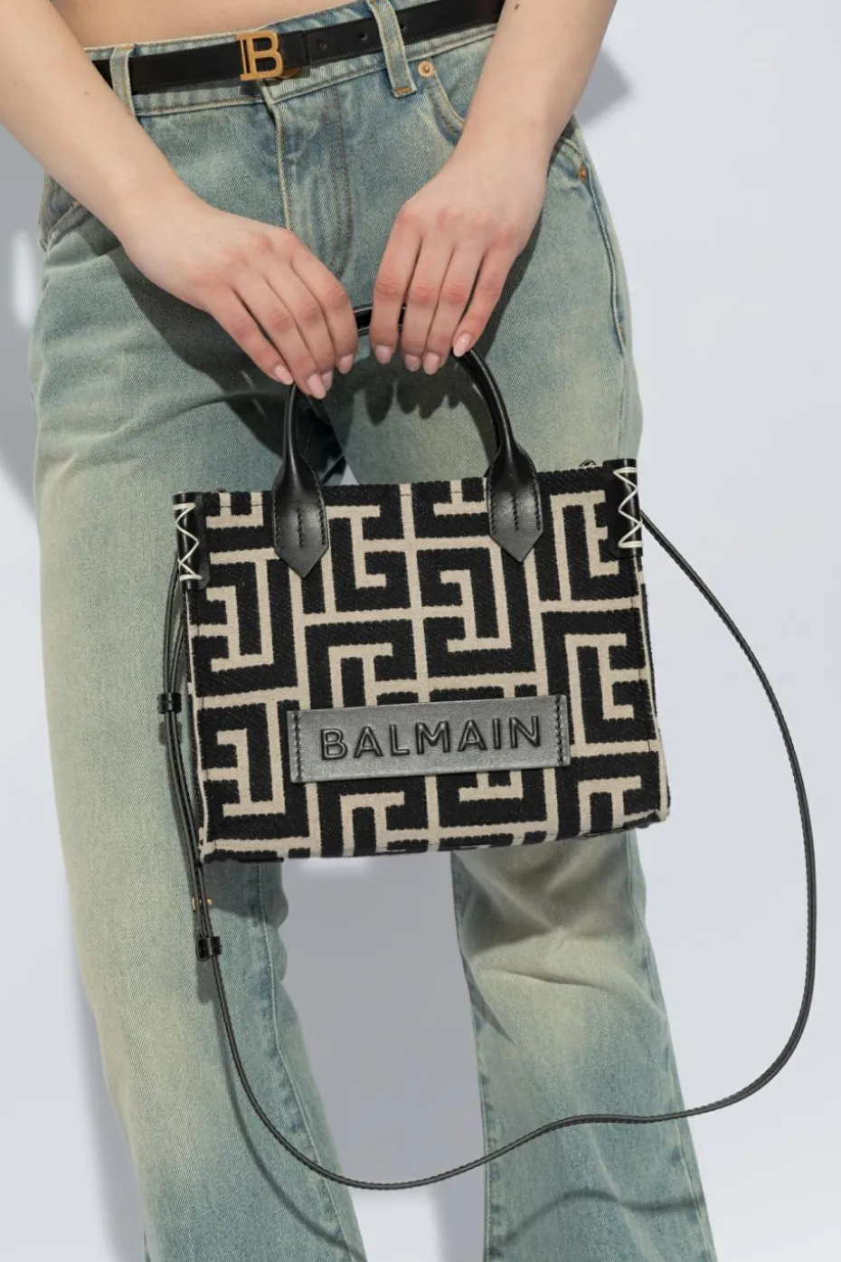 Balmain BLACK Shoulder bag with logo