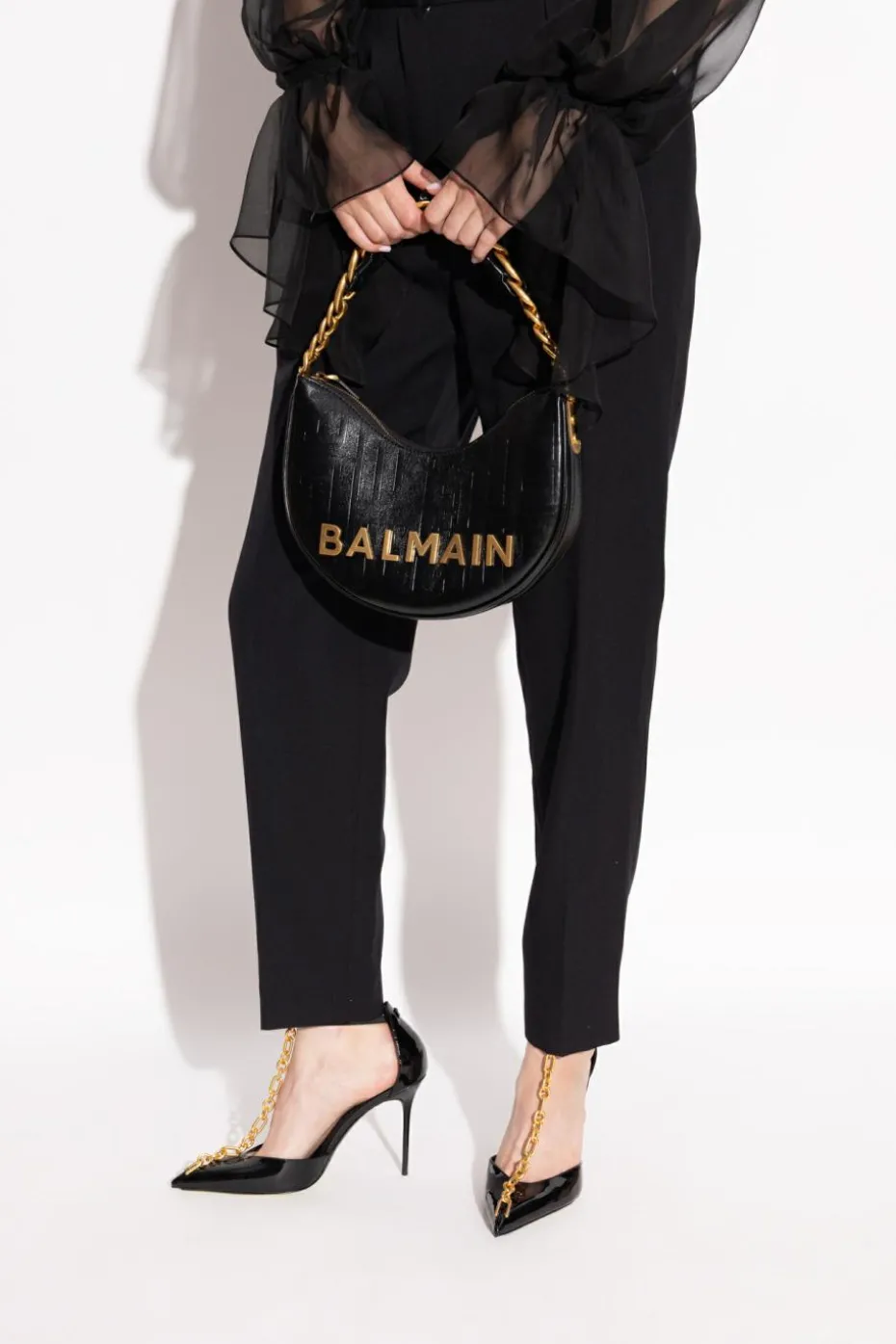 Balmain BLACK Shoulder bag `1945 Soft`