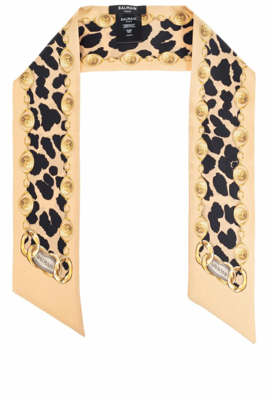 Balmain BLACK Silk scarf