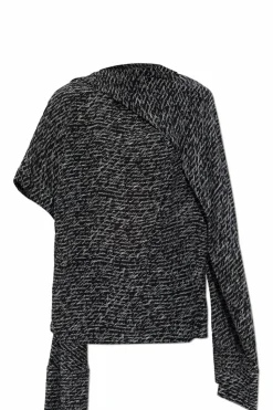 Balmain BLACK Silk top with monogram